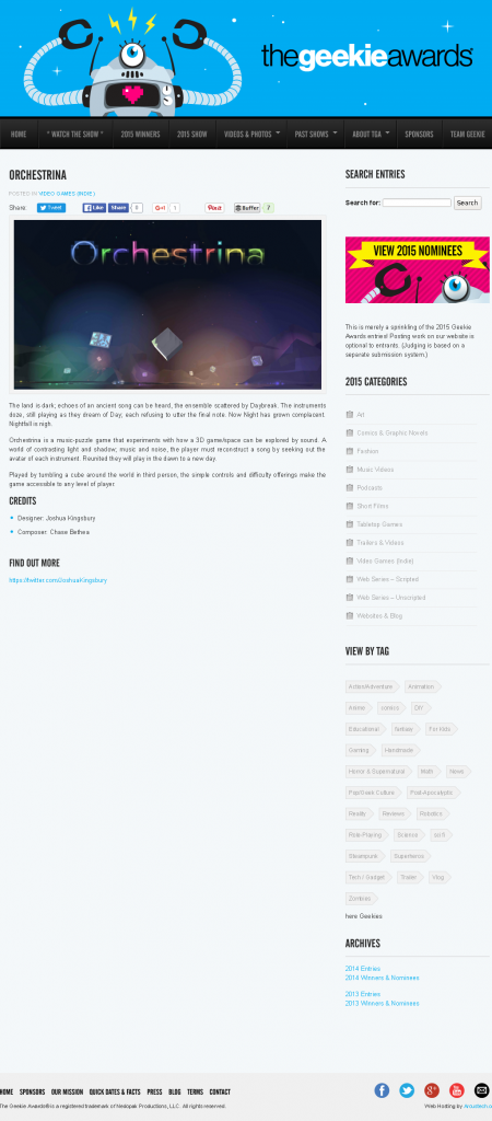 the geeky awards
