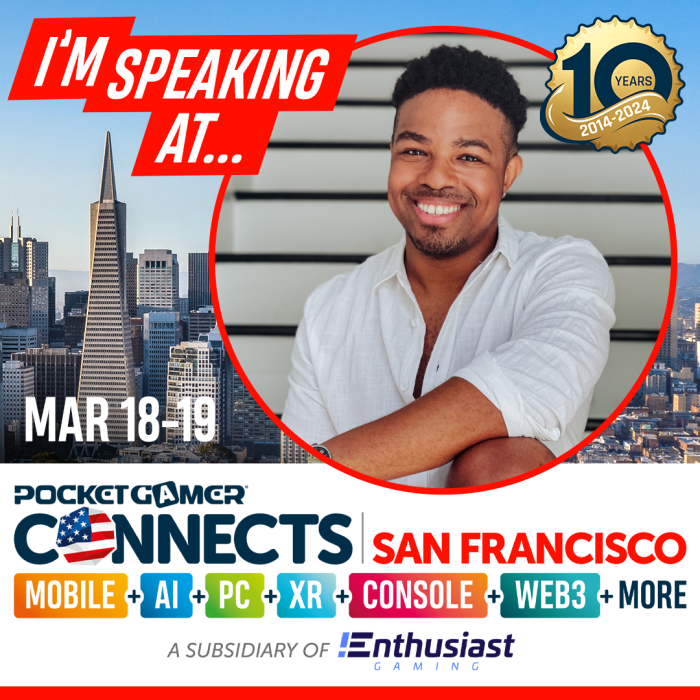 Pocket Gamer Connects Speaker Announcement - Chase Bethea -1080px X 1080px